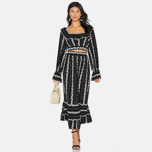 Free People Lolita Maxi Skirt Set Navy Midnight